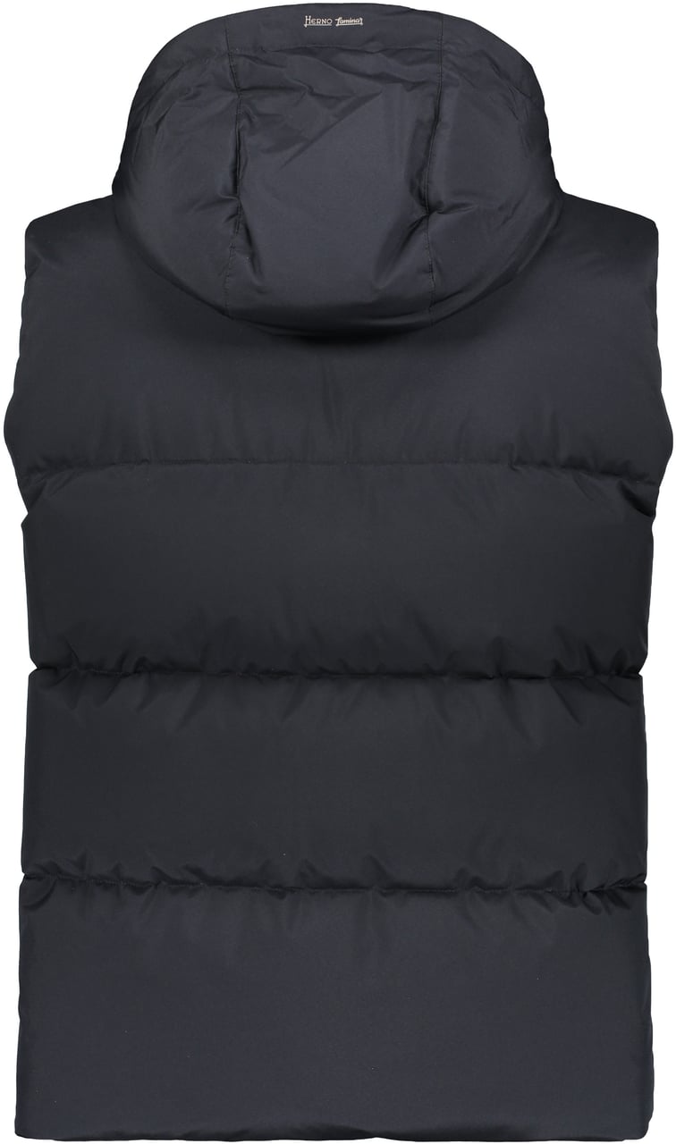 Herno Full zip down vest Blauw