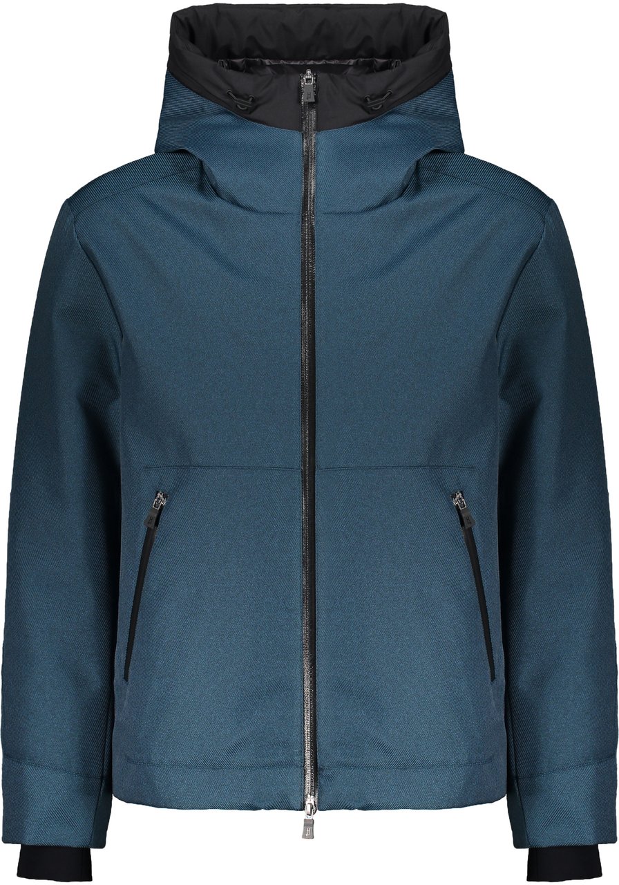 Herno Modern jacket with hood, secure pockets Blauw
