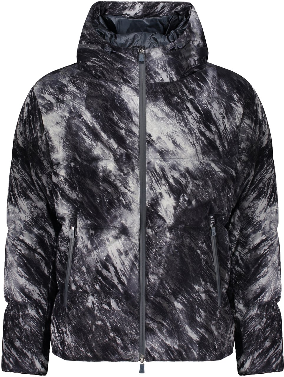 Herno Down jacket with hood and zip Zwart