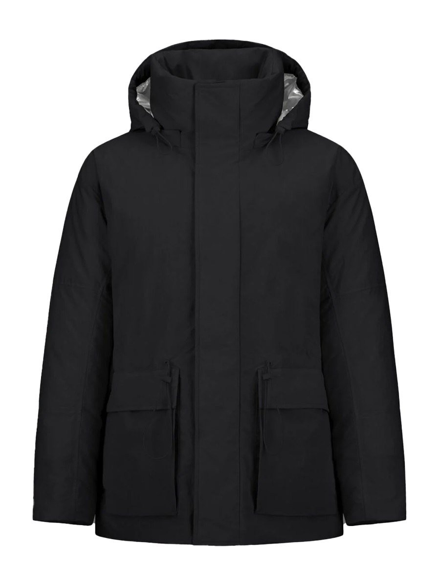 Herno Laminar Relaxed Gathered Waist Parka Zwart