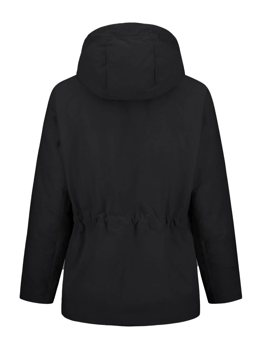 Herno Laminar Relaxed Gathered Waist Parka Zwart