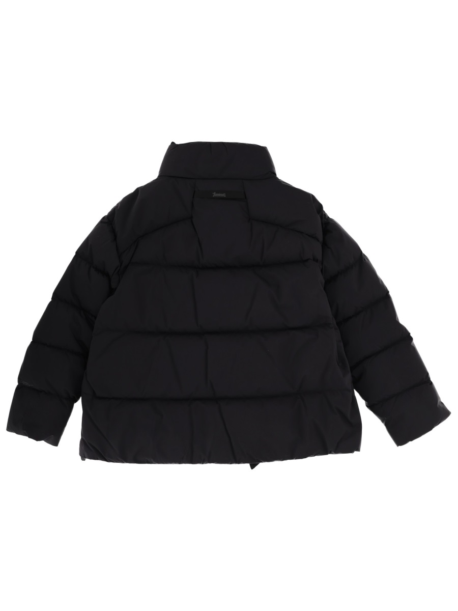 Herno Quilted Polyamide Belted Down Jacket Zwart