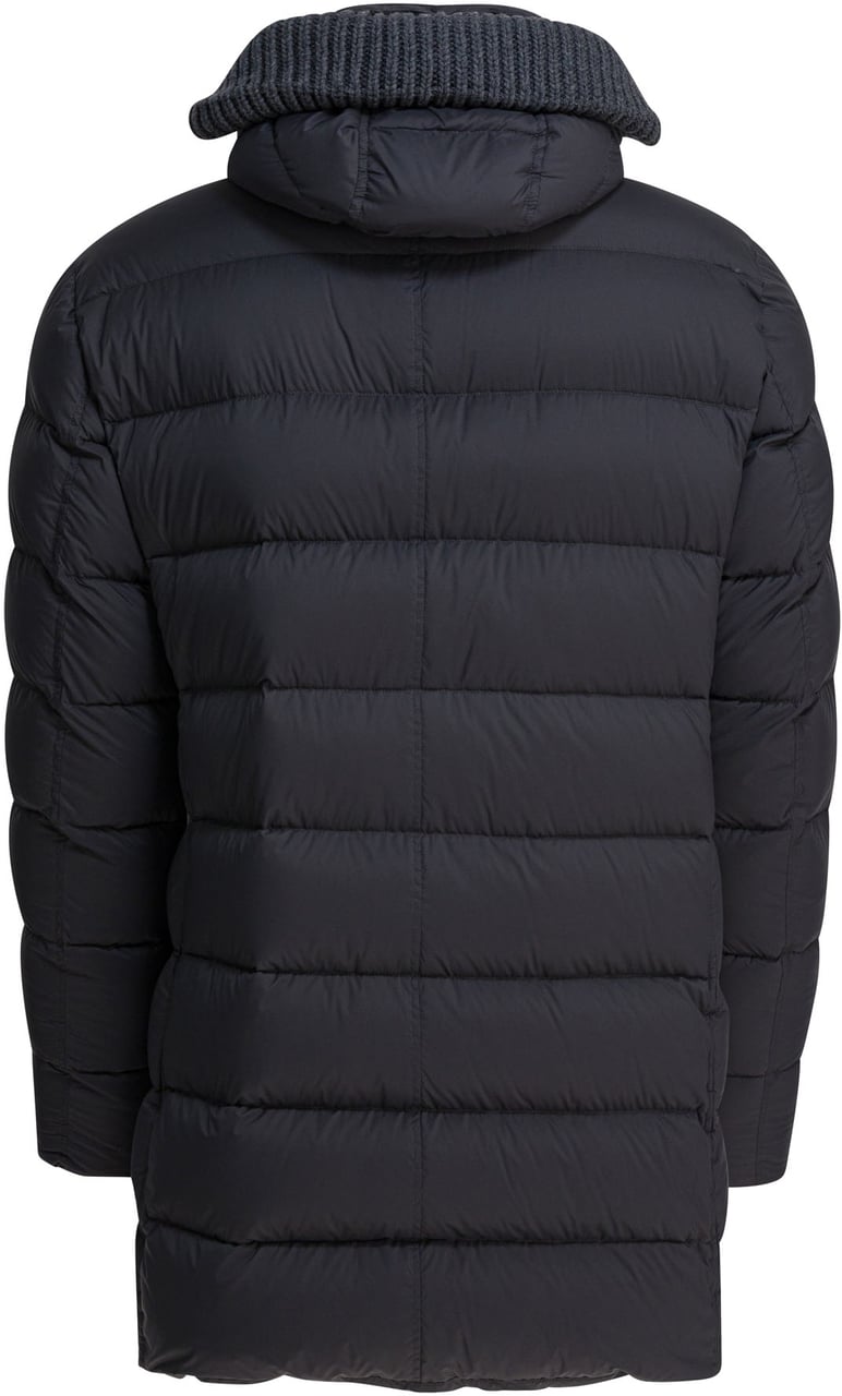 Herno Long down jacket with hood Grijs