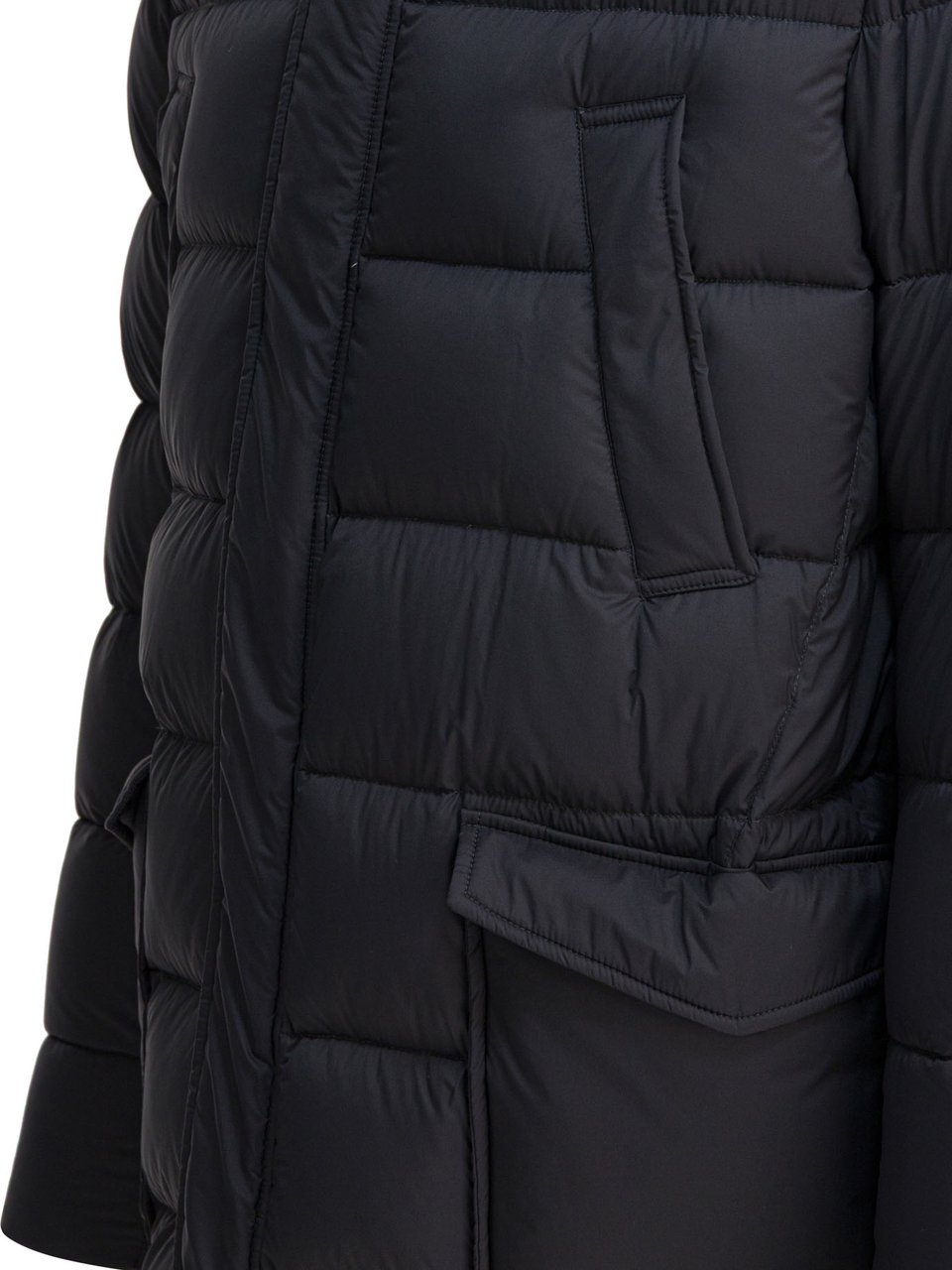Herno Long down jacket with hood Grijs