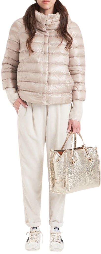 Herno Three-quarter sleeve down jacket Beige