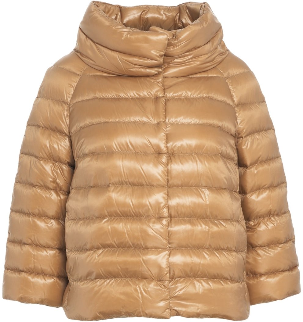 Herno Three-quarter sleeve down jacket Bruin