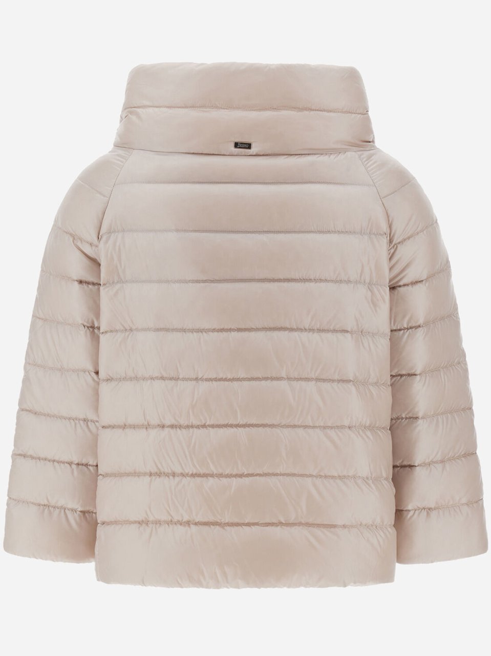 Herno Mini Jacket In Ultralight Nylon With Jewel Sleeves Neutraal