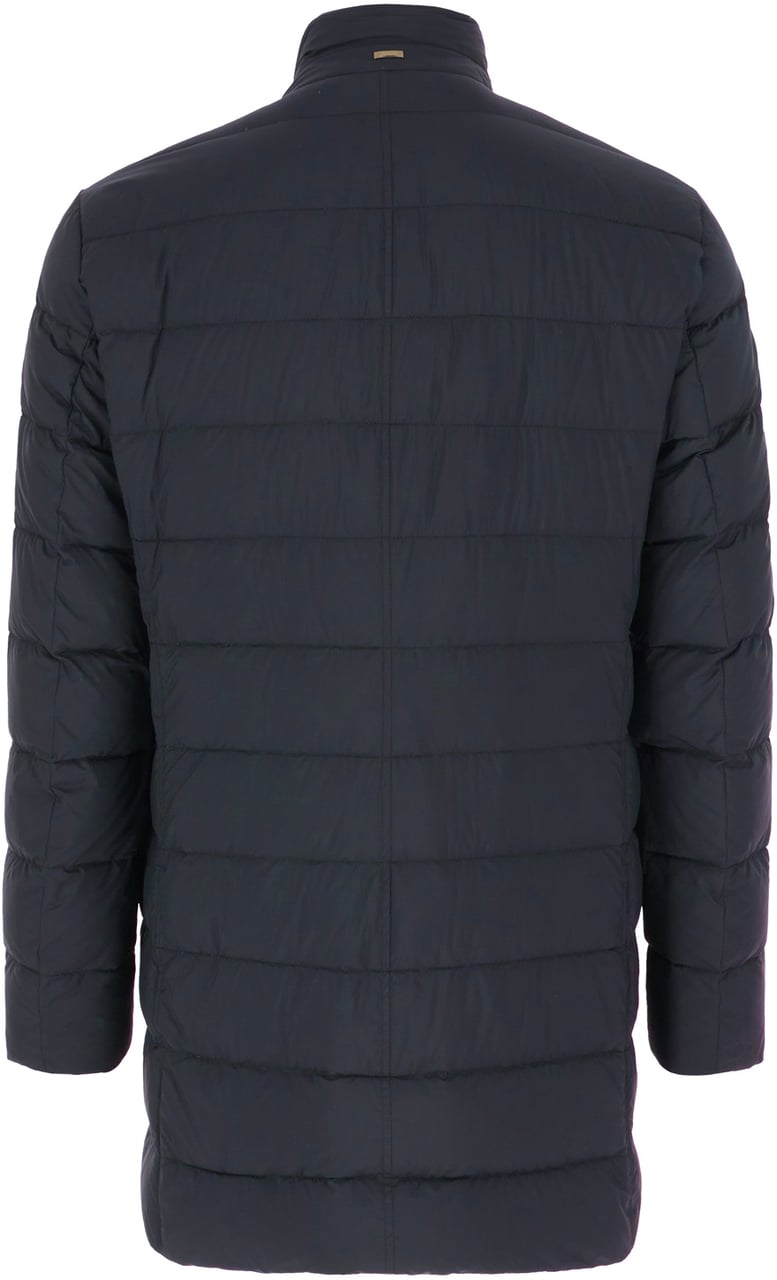 Herno Midnight blue nylon down jacket Blauw
