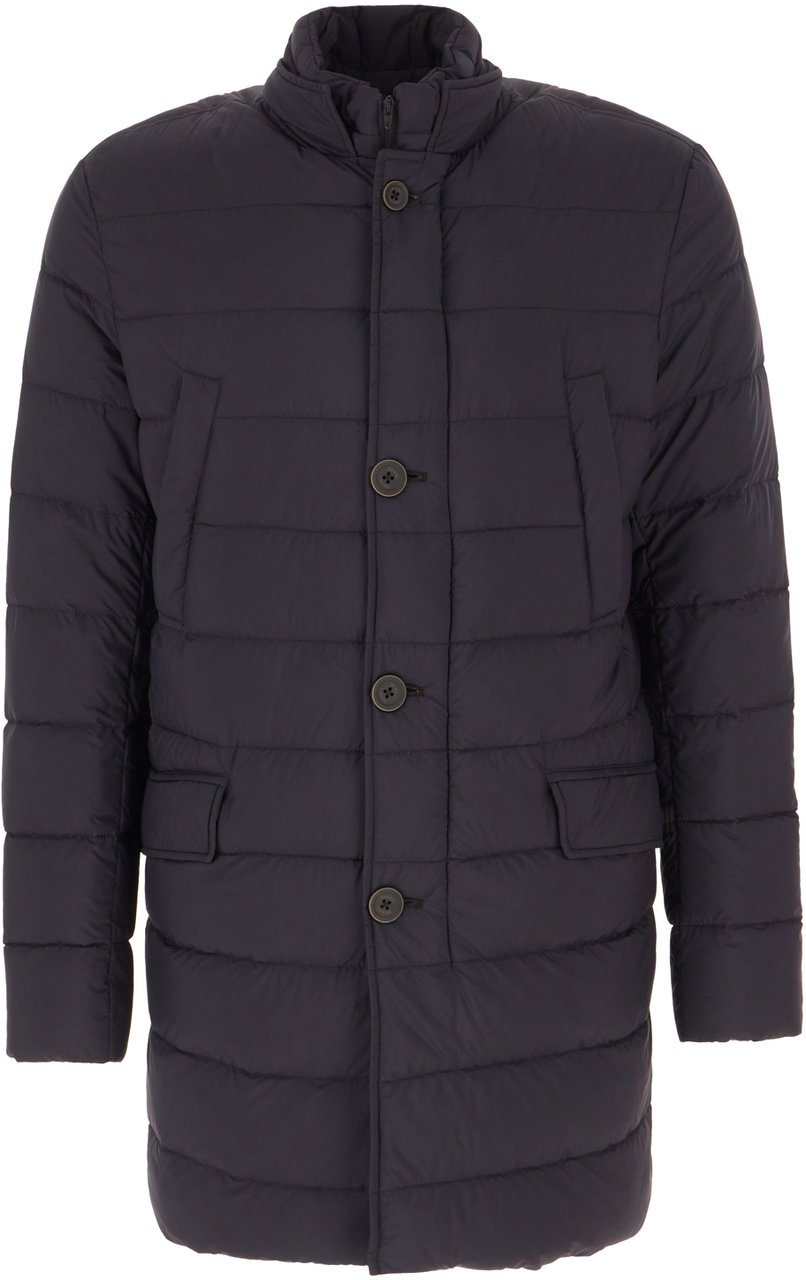 Herno Charcoal nylon down jacket Zwart