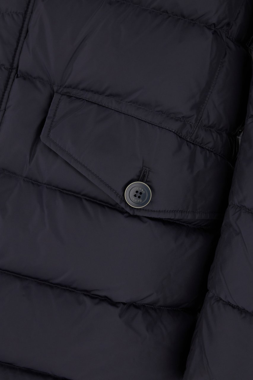 Herno Herno Midnight blue nylon down jacket Blauw