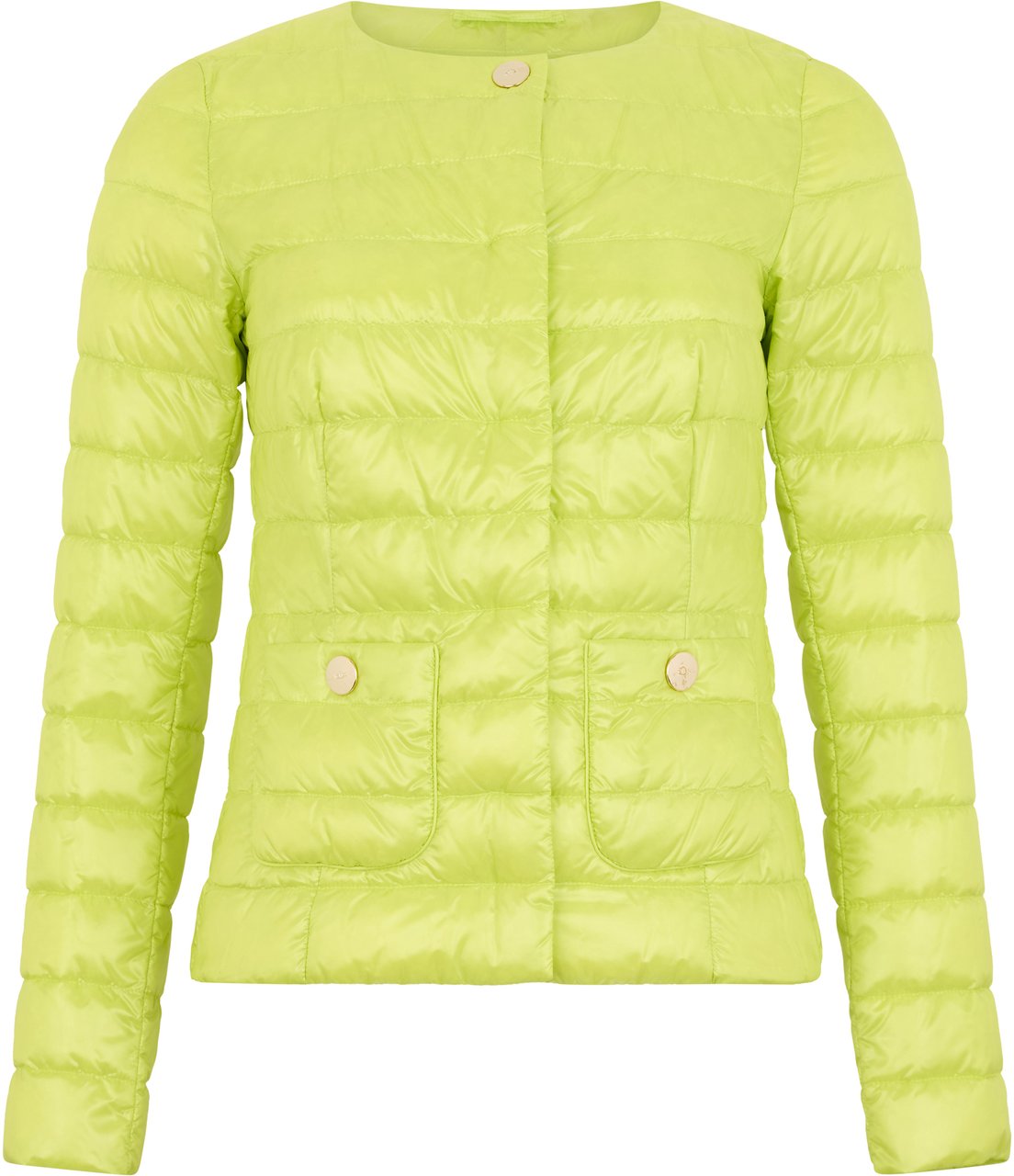Herno Fitted padded jacket Geel