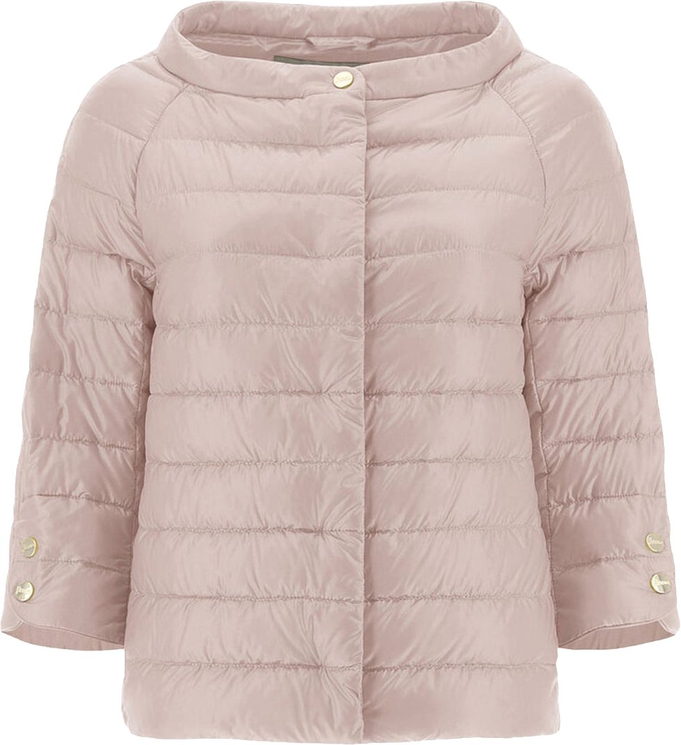 Herno HernoCropped Sleeve Down Jacket Roze