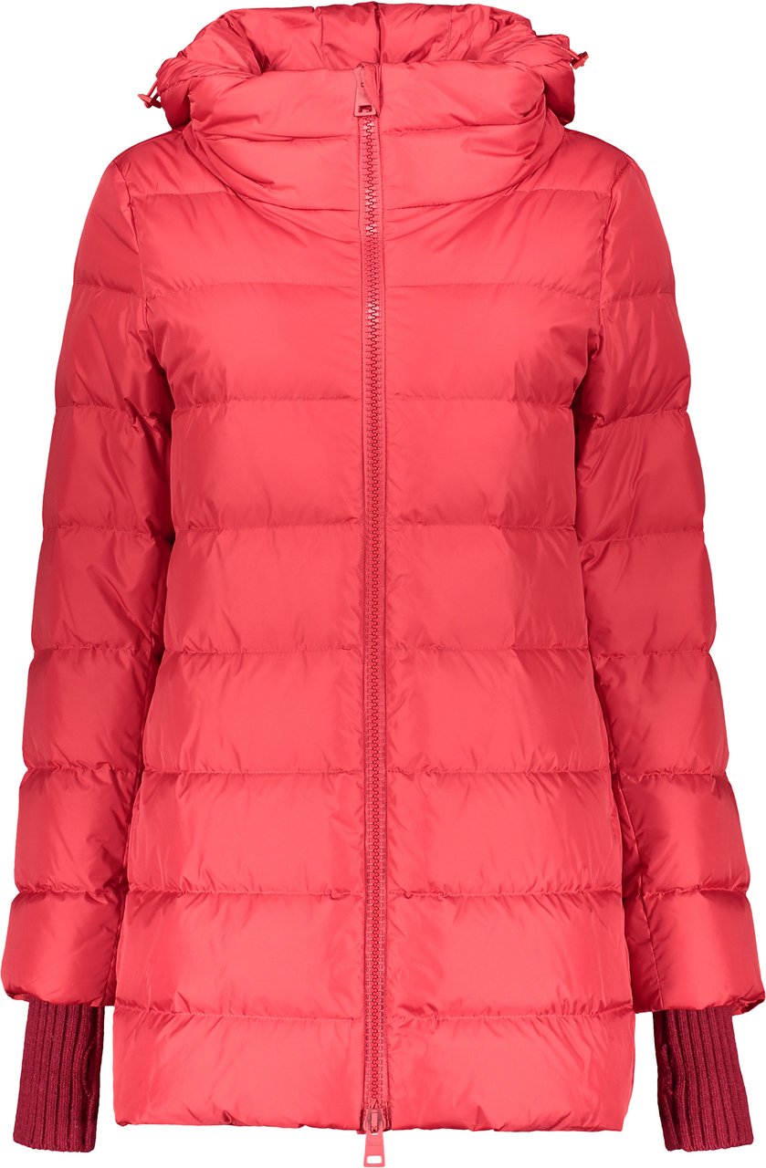 Herno Hooded full-zip down jacket Rood
