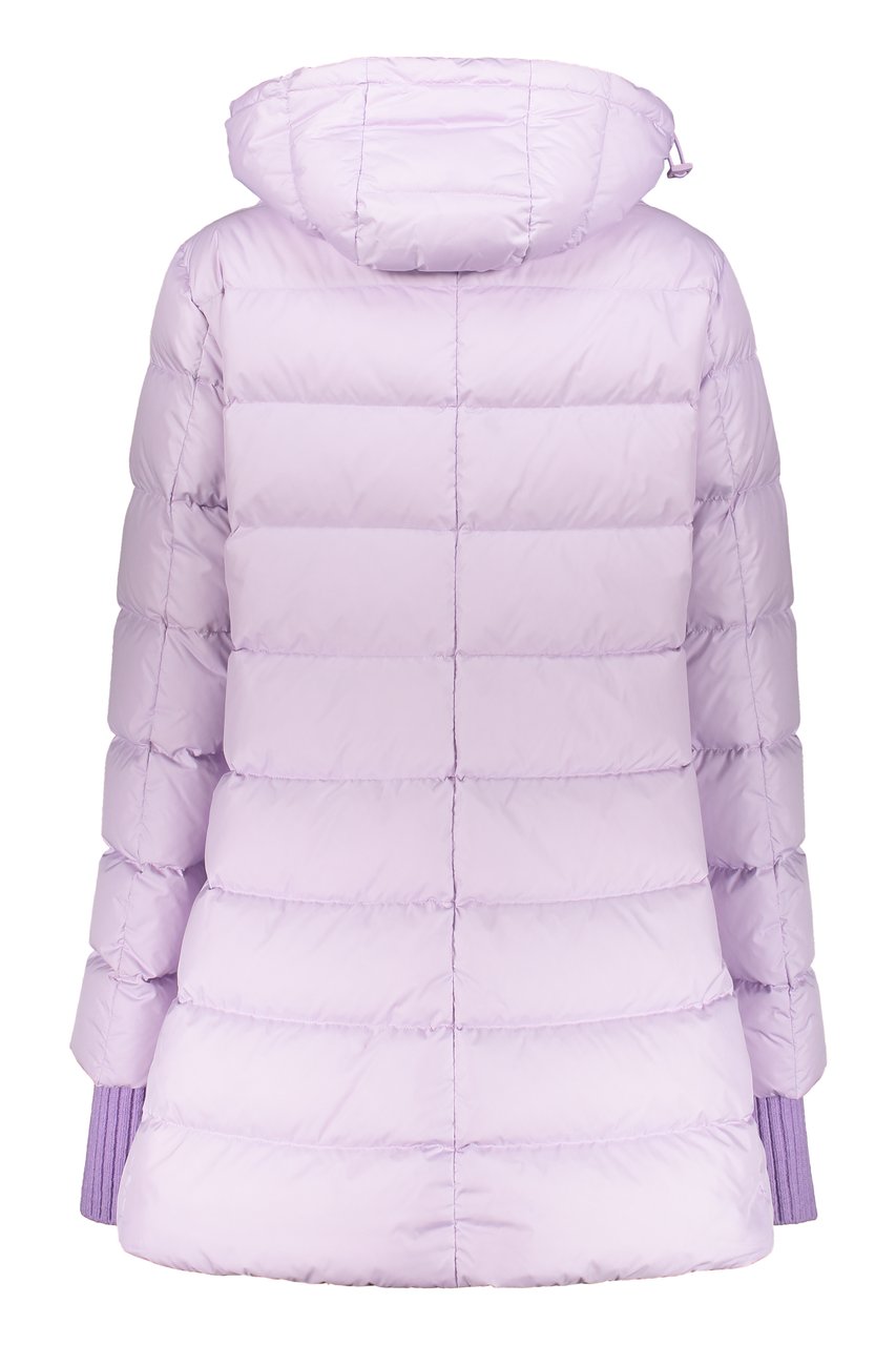 Herno Hooded full-zip down jacket Paars