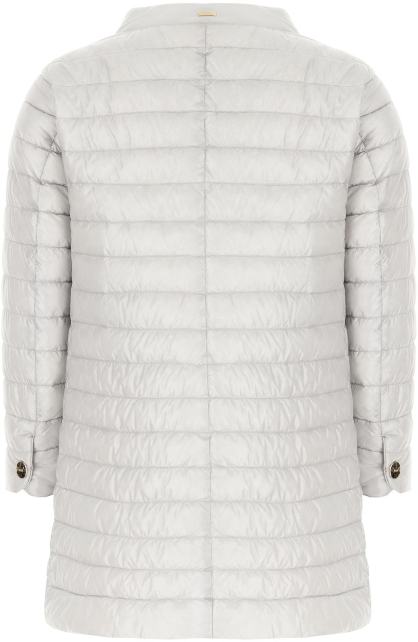 Herno Herno Light grey nylon down jacket Lichtblauw