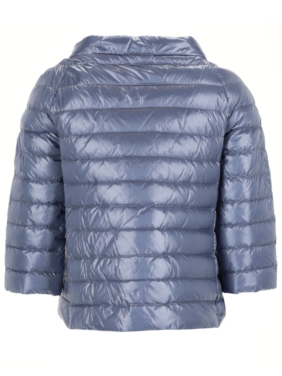 Herno Reversible Boxy Horizontal Quilted Coat Blauw