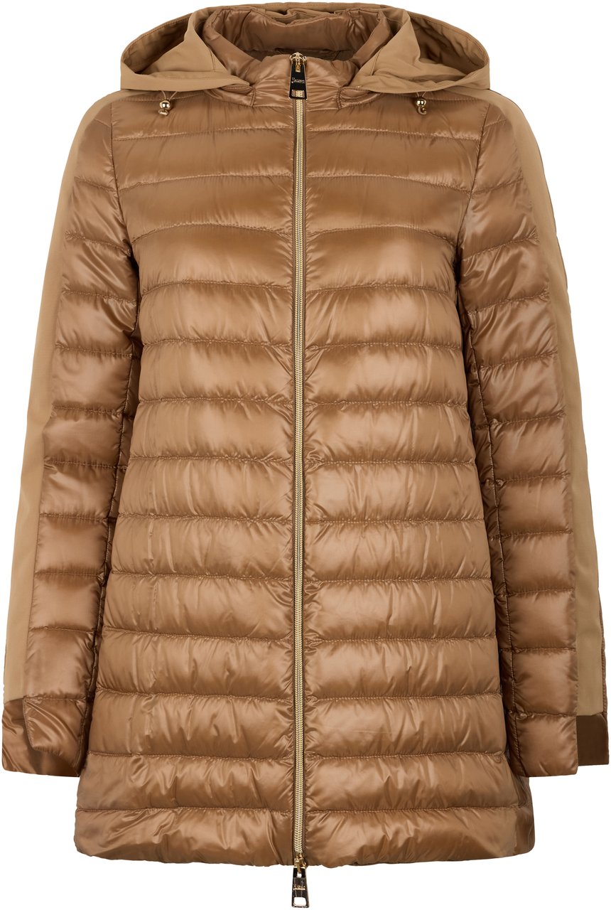 Herno Brown padded jacket for urban winter Neutraal