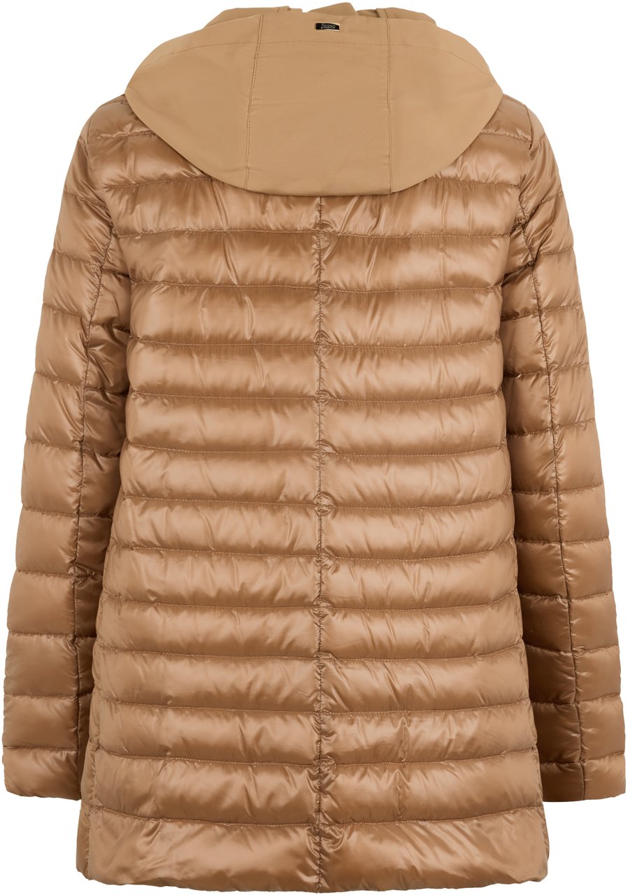 Herno Brown padded jacket for urban winter Neutraal