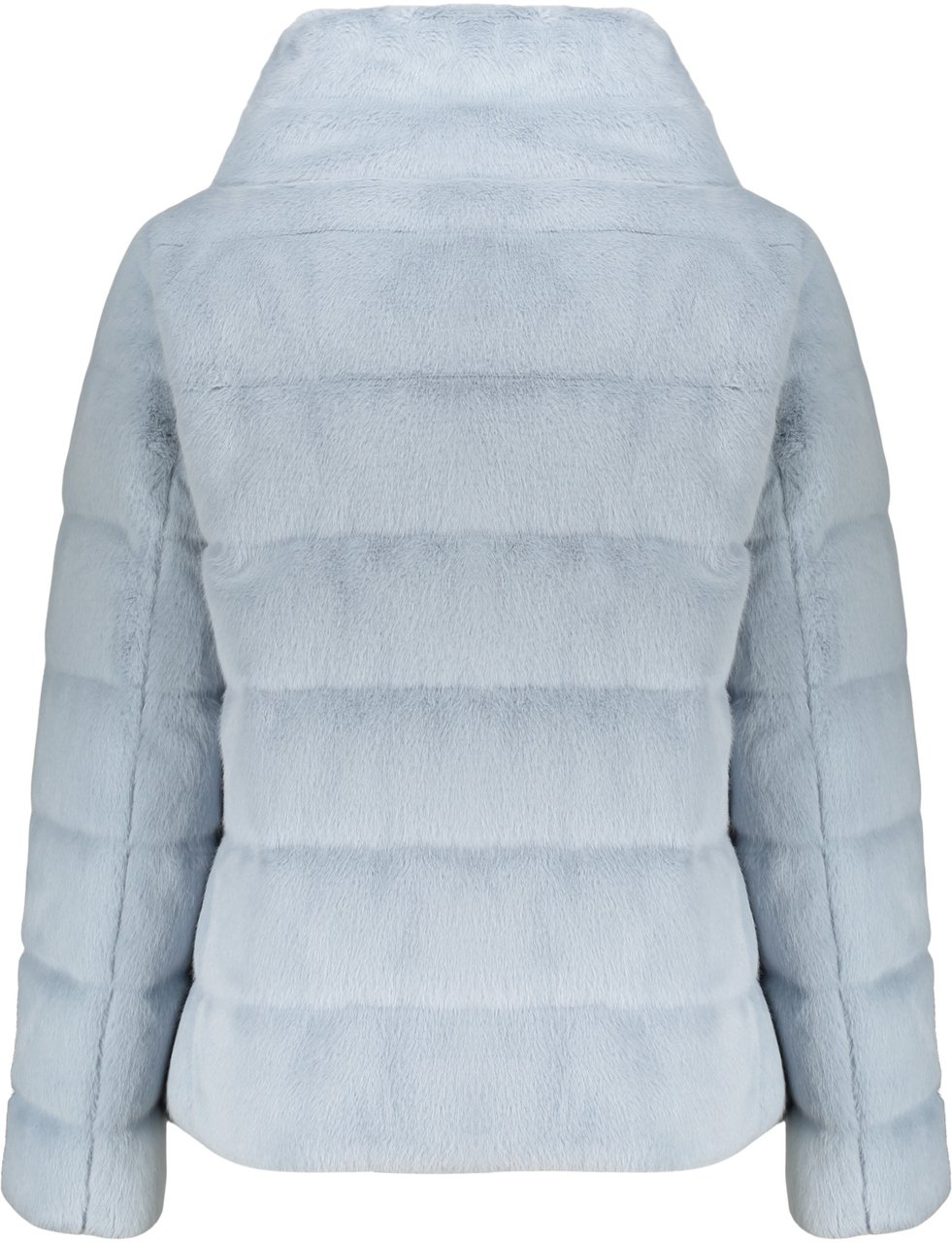 Herno Blue down jacket in elegant faux fur Blauw