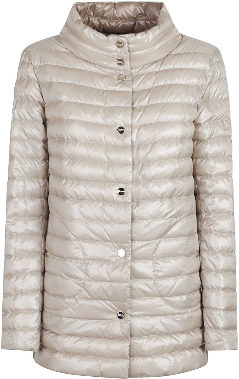 Herno Long Down Jacket Nude & Neutrals Beige