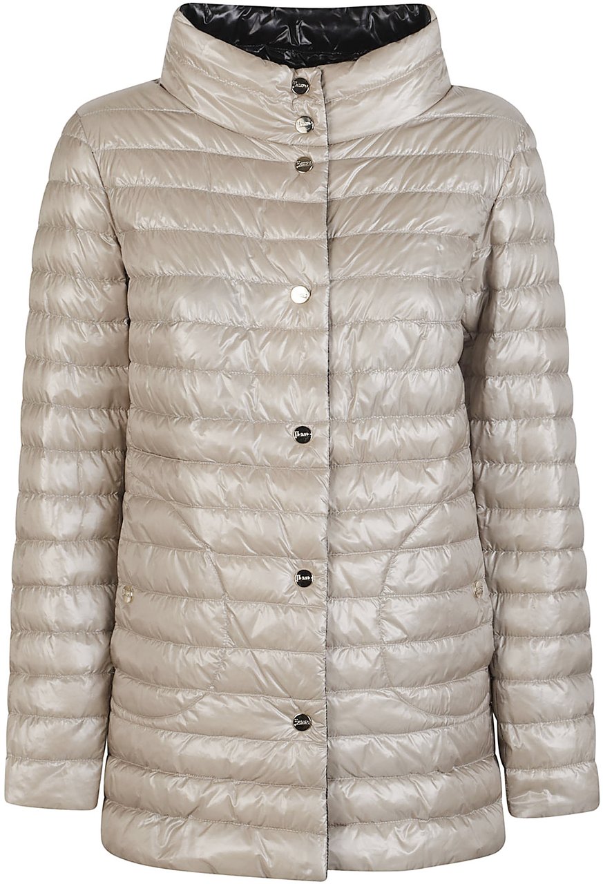 Herno A-shape Reversible Down Jacket Black Zwart