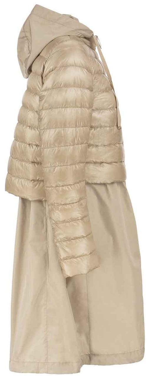Herno Herno Taffeta hem padded coat Beige