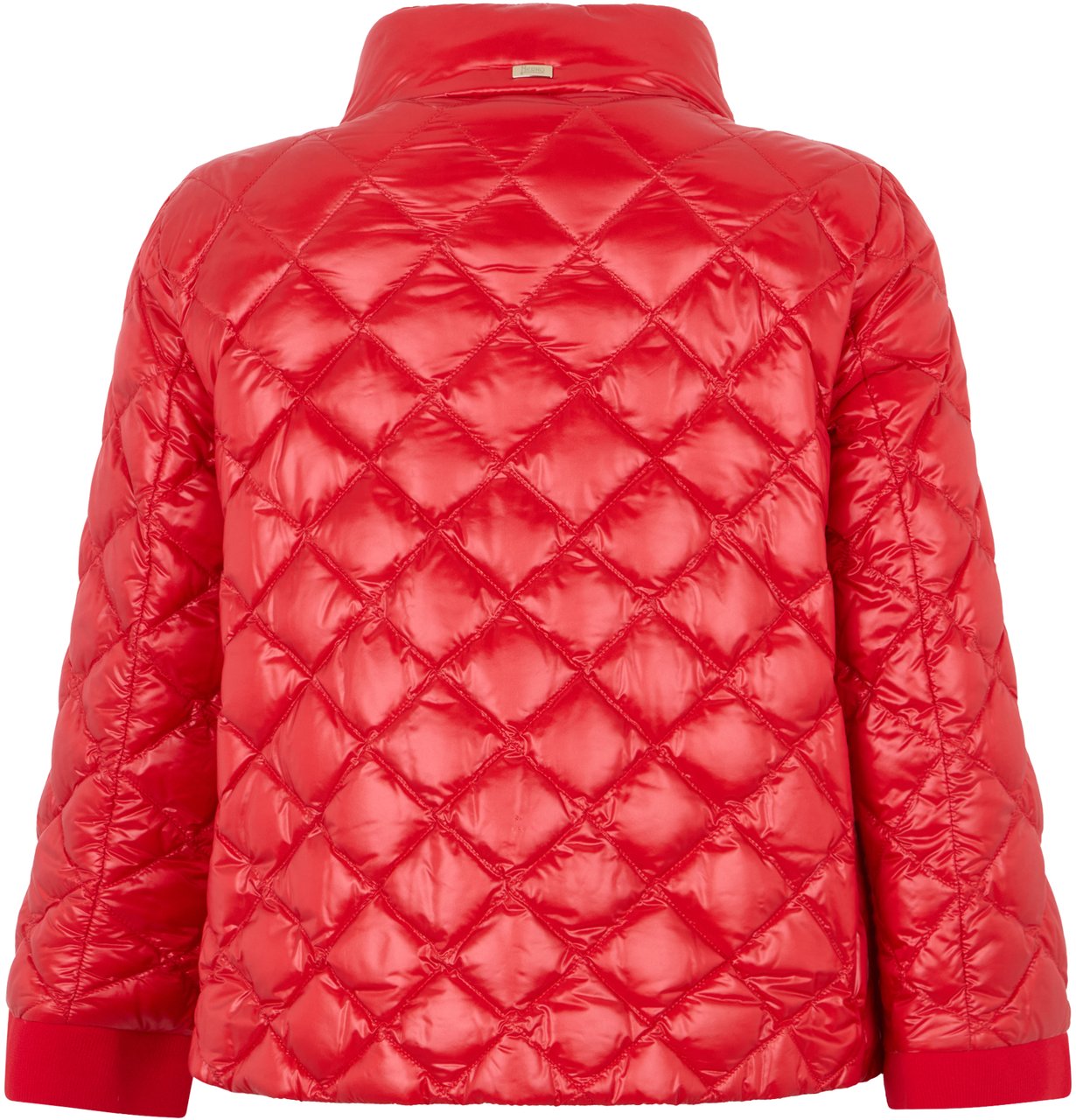 Herno Red padded jacket with high collar Rood