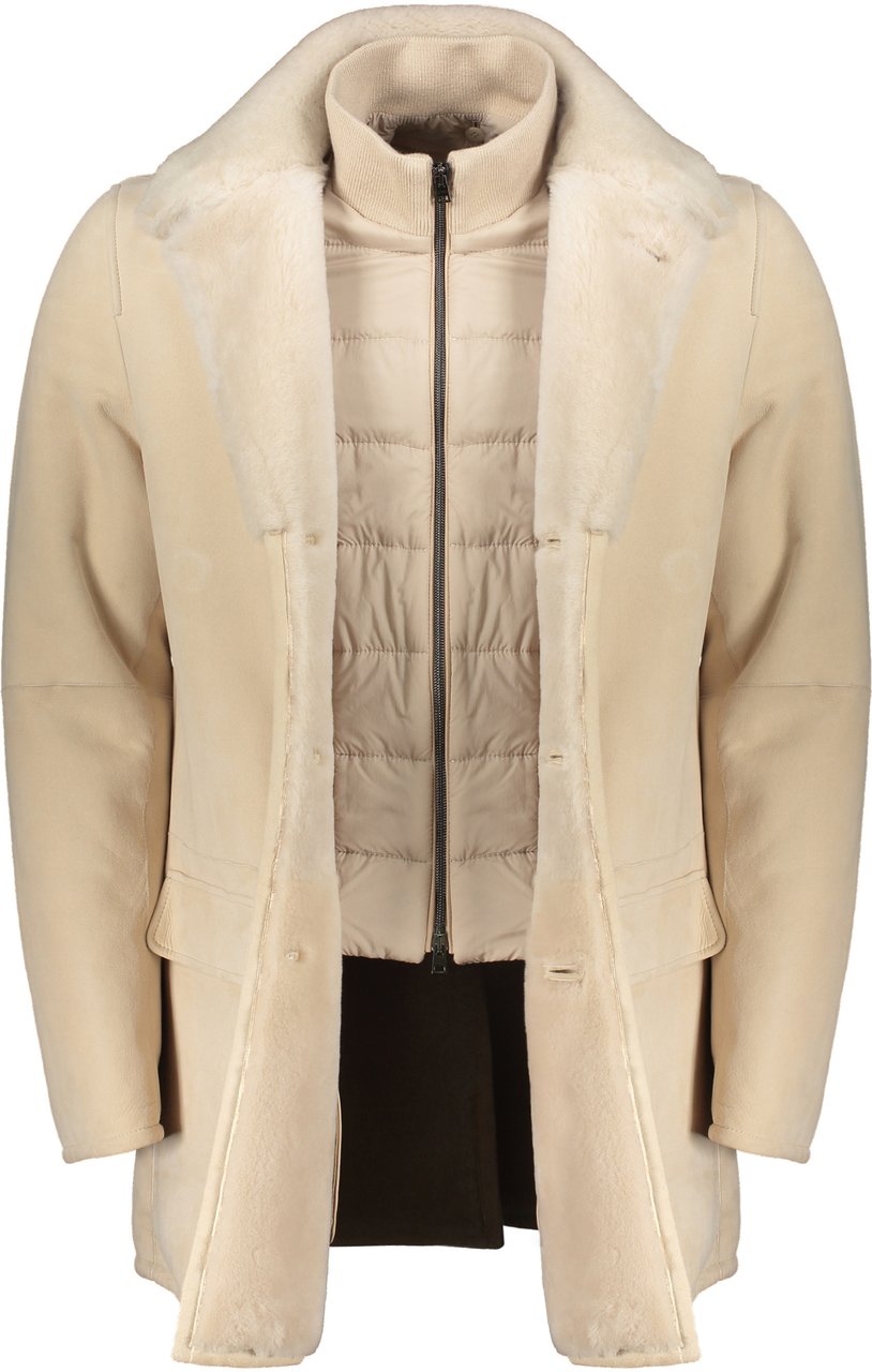 Herno Leather jacket made of lamb Neutraal