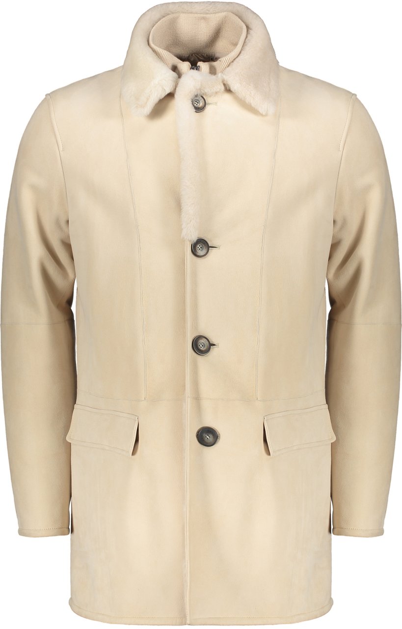 Herno Leather jacket made of lamb Neutraal