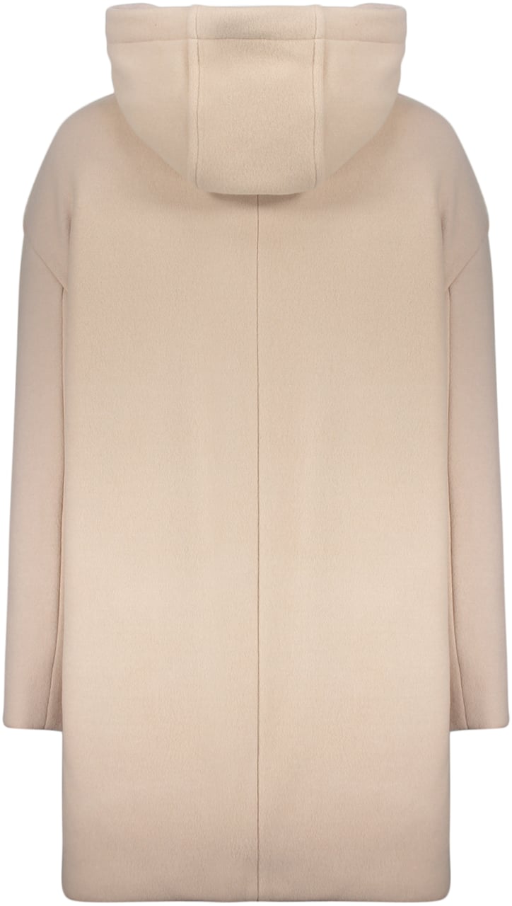 Herno Padded wool-blend coat Neutraal