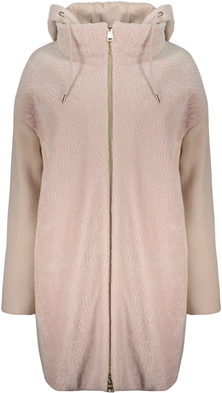 Herno Padded wool-blend coat Neutraal