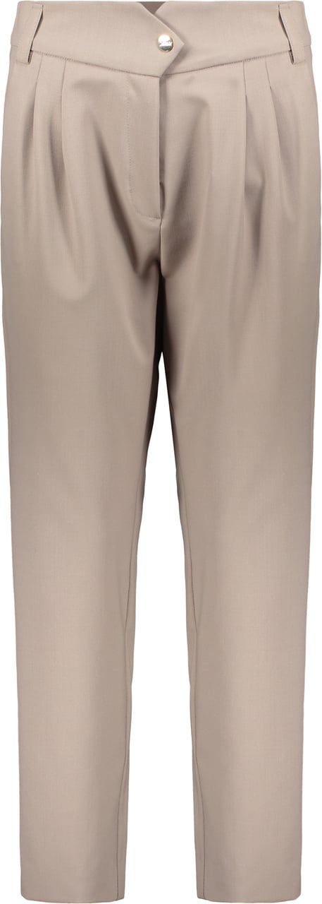 Herno Elegant beige trousers with high waist Grijs