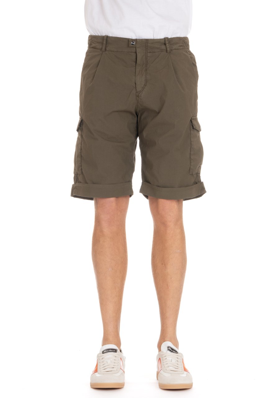 Herno Cotton Poplin Cargo Shorts Bruin