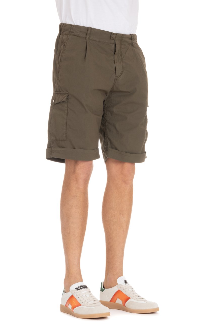 Herno Cotton Poplin Cargo Shorts Bruin