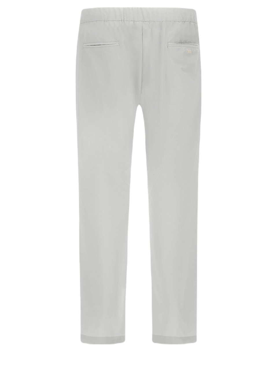 Herno Classic Cut Grey Stretch Nylon Trousers With Elastic Waistband Wit