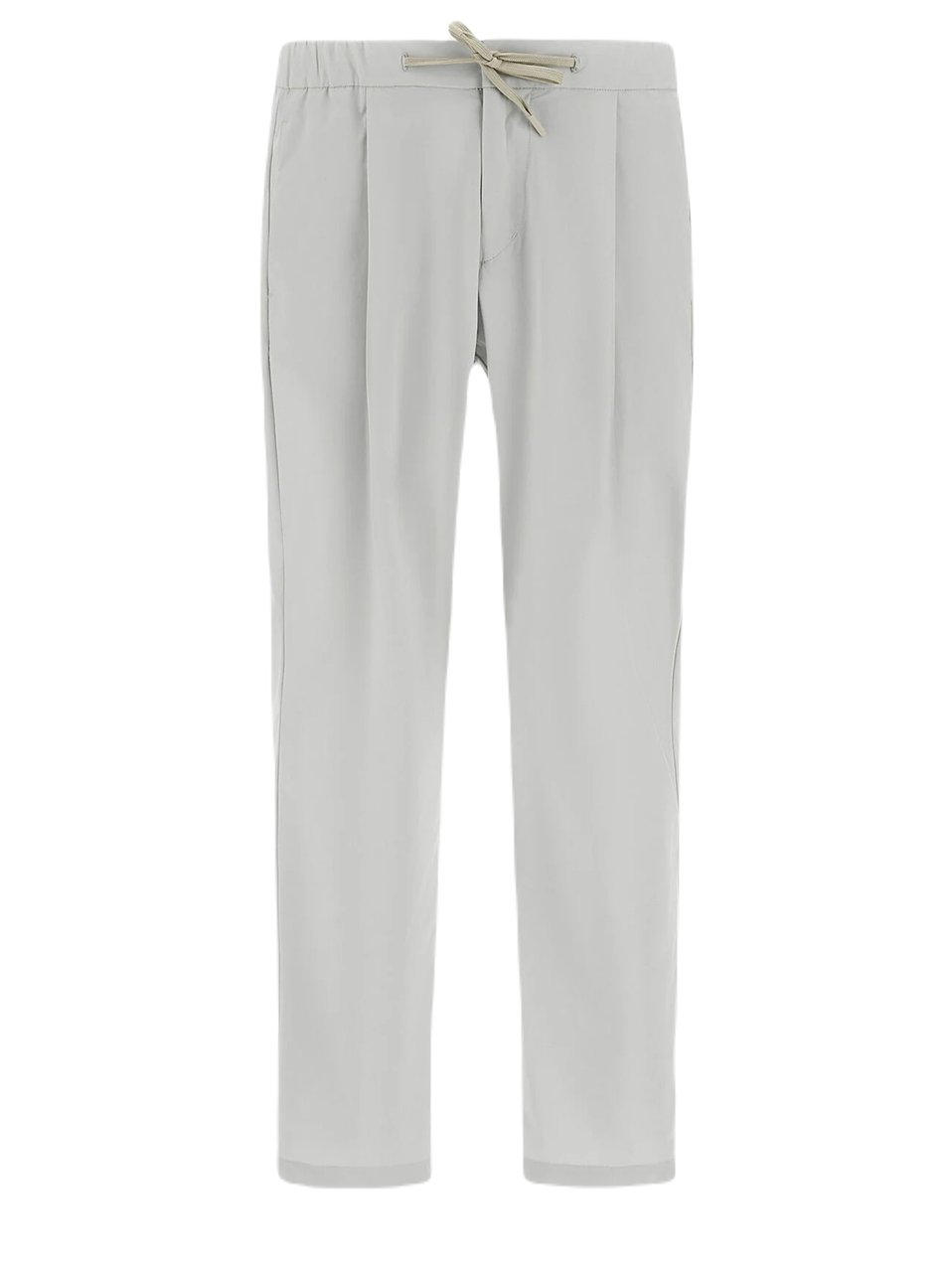 Herno Classic Cut Grey Stretch Nylon Trousers With Elastic Waistband Wit