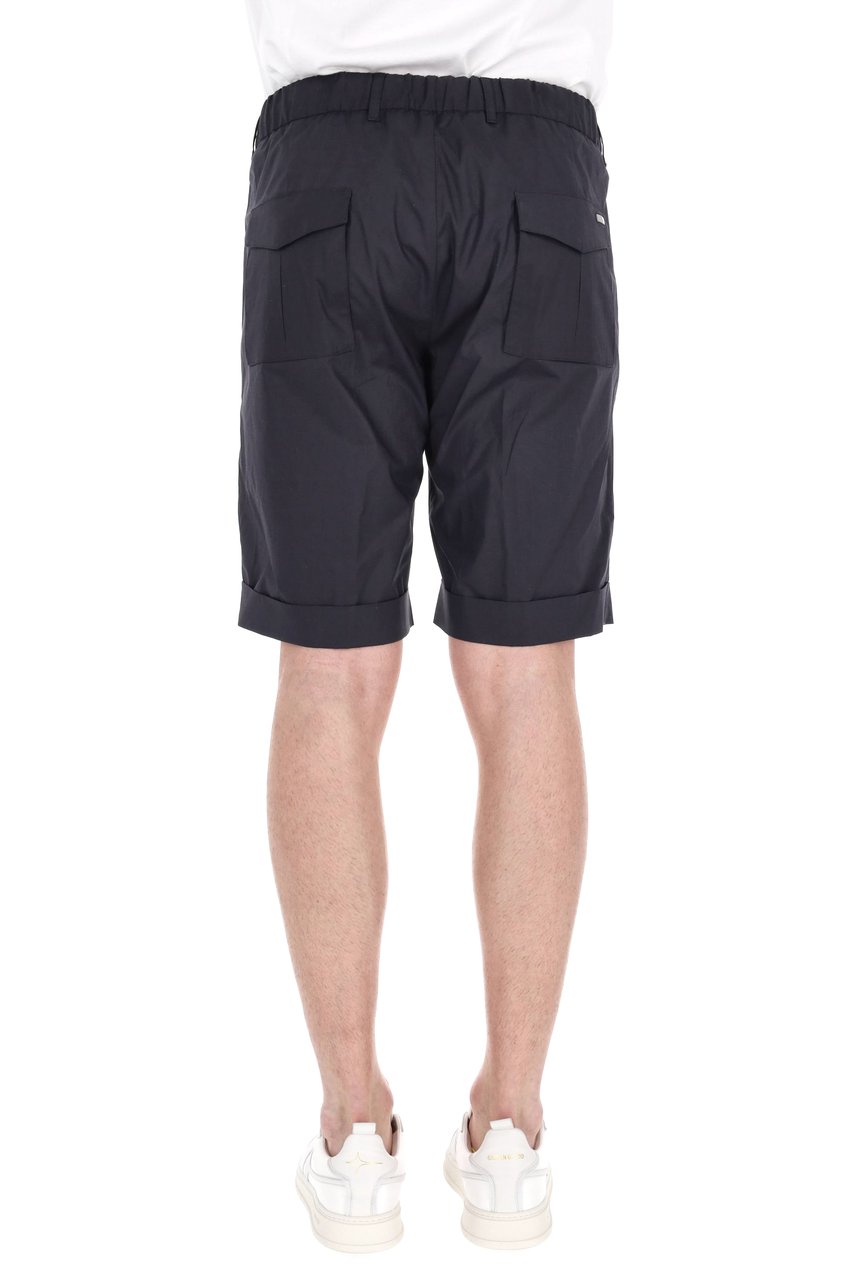 Herno Superlight Cotton Jogger Bermuda Zwart