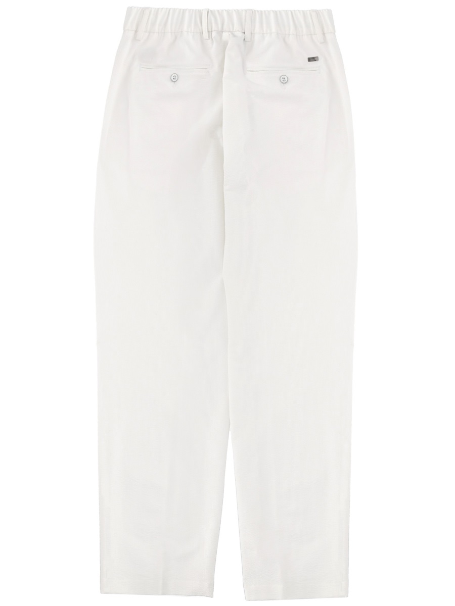 Herno Minimalist Tailored Polyester Straight-Leg Pants Wit