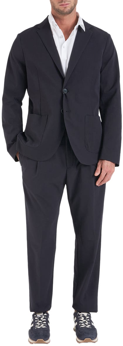 Herno Seersucker pants Blauw