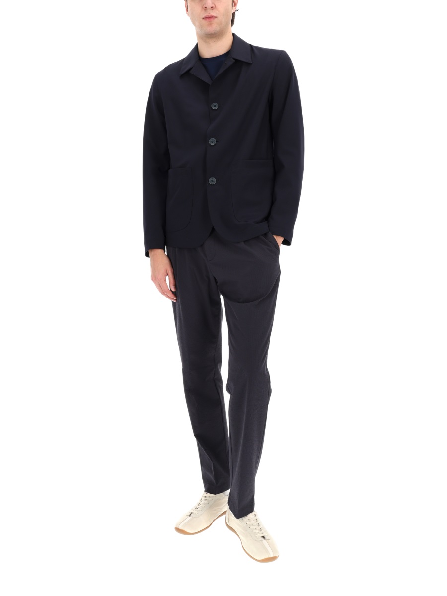 Herno Matte Tailored Polyester Straight-Leg Pants Zwart