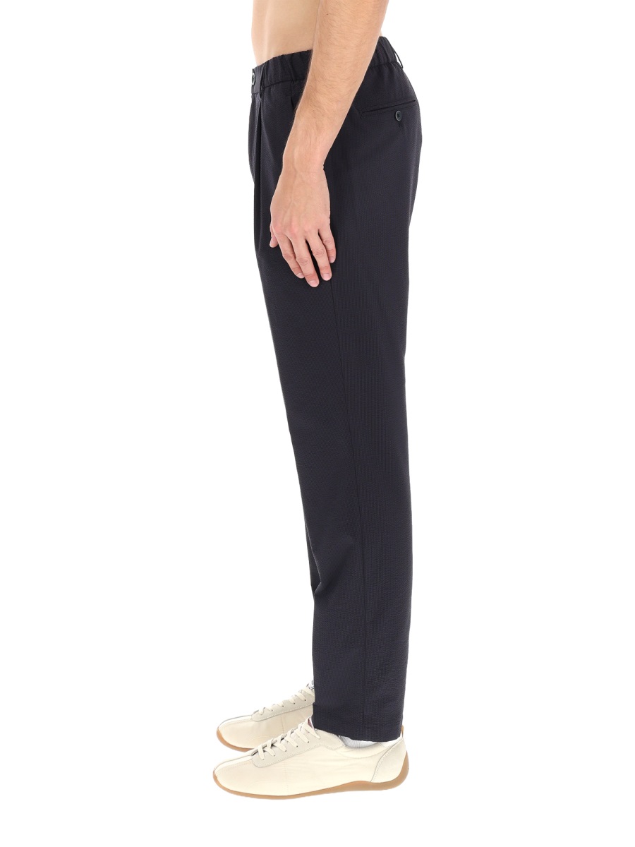 Herno Matte Tailored Polyester Straight-Leg Pants Zwart
