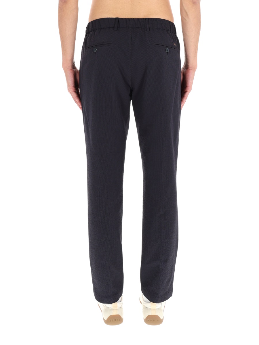 Herno Matte Tailored Polyester Straight-Leg Pants Zwart