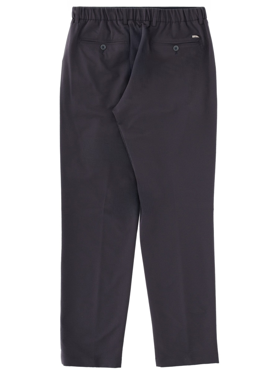 Herno Matte Tailored Polyester Straight-Leg Pants Zwart