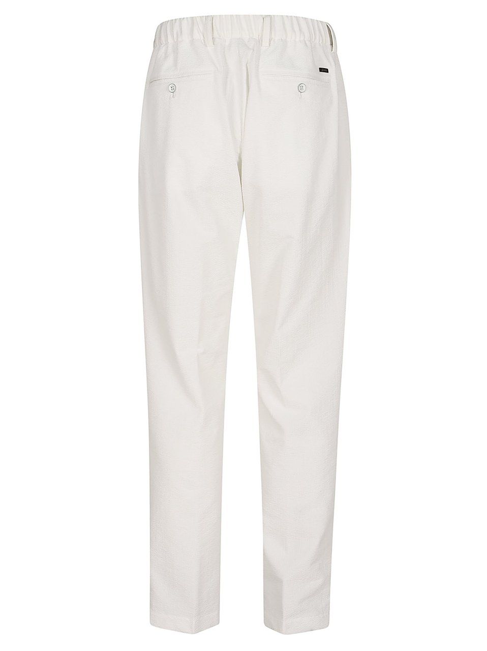 Herno Technical Seersucker Chino Trousers With Relaxed Fit Wit