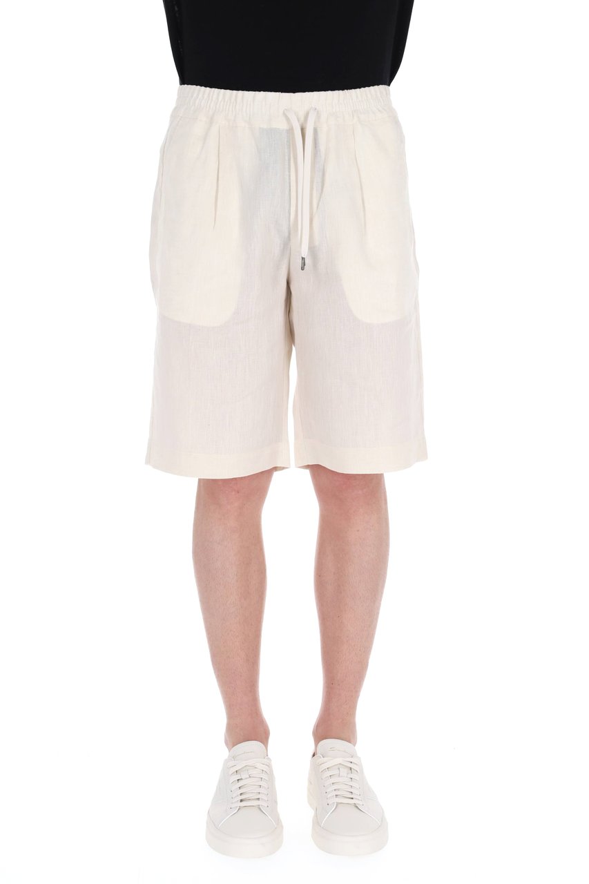 Herno Pure Linen Jogger Bermuda Neutraal