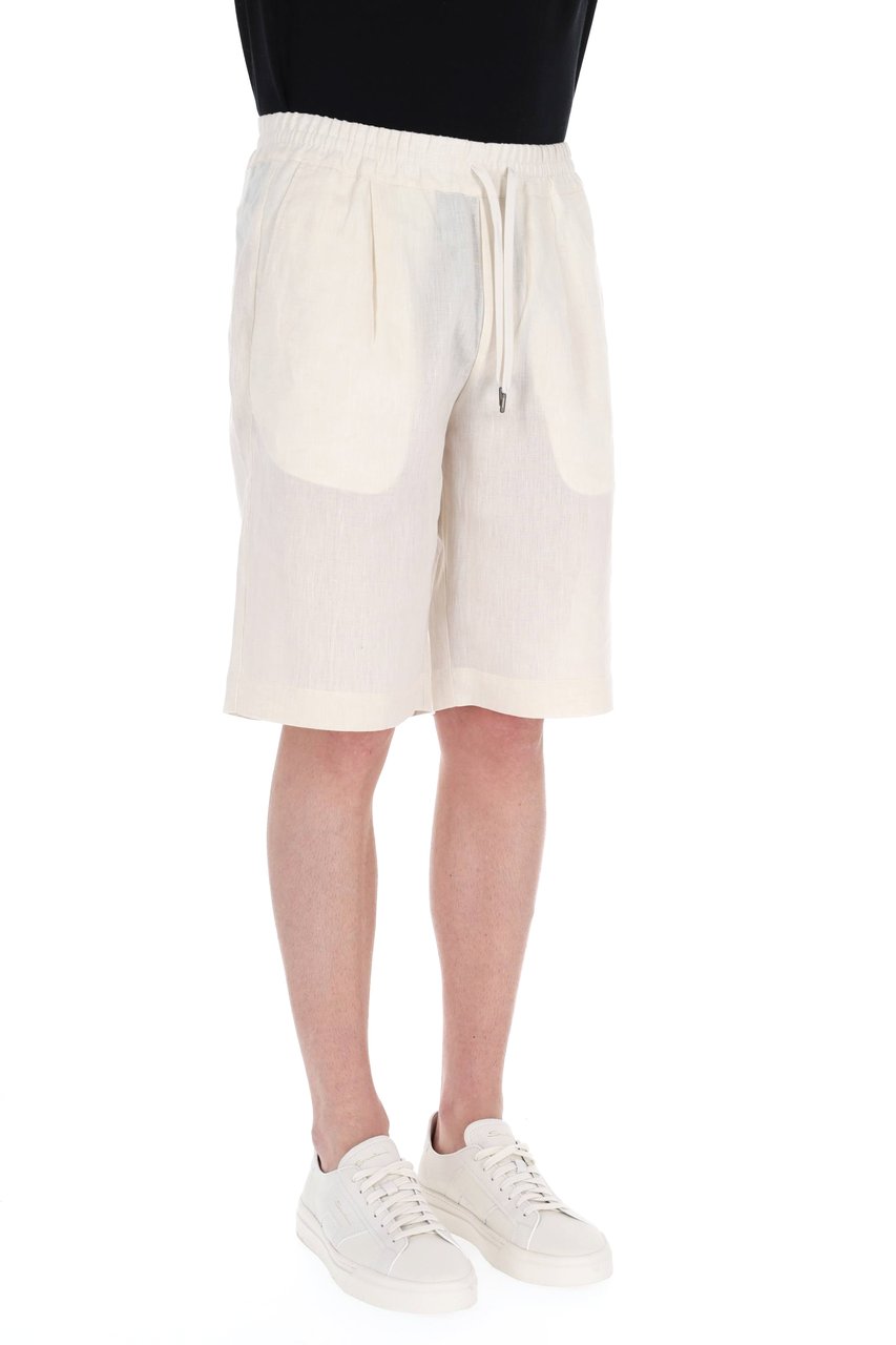 Herno Pure Linen Jogger Bermuda Neutraal