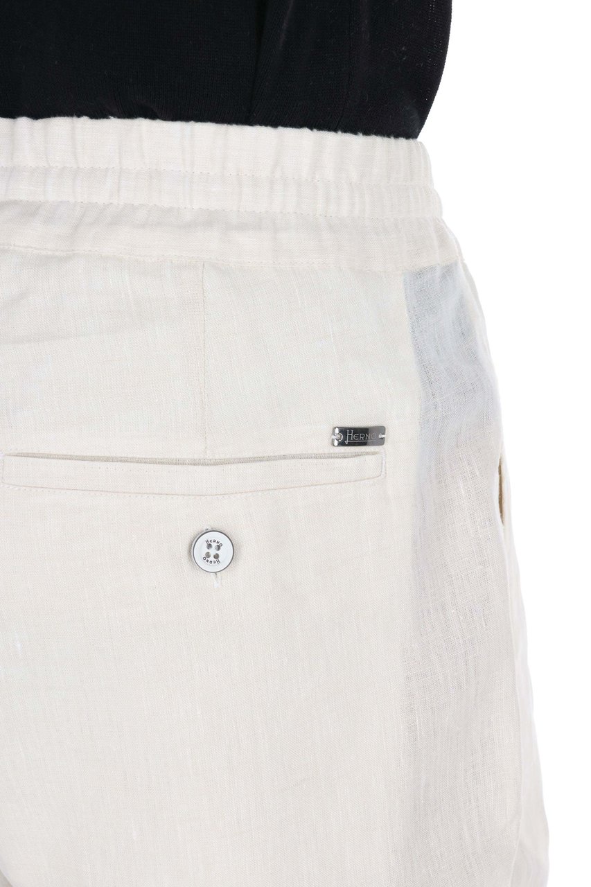 Herno Pure Linen Jogger Bermuda Neutraal