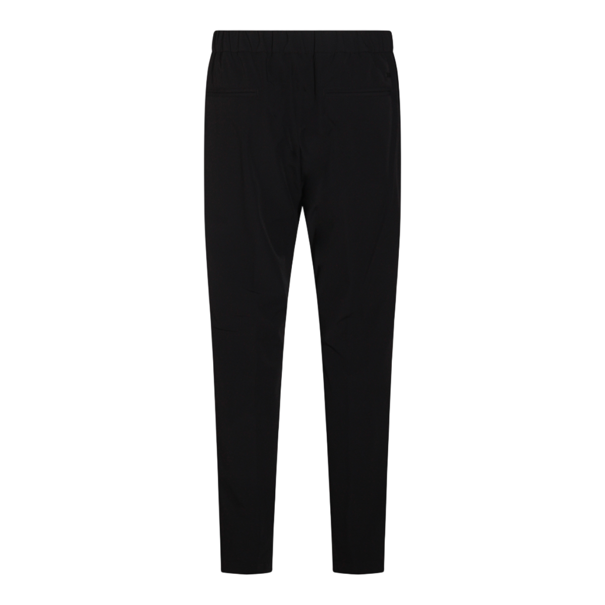 Herno Tapered Black Trousers with Drawstring Waist Zwart