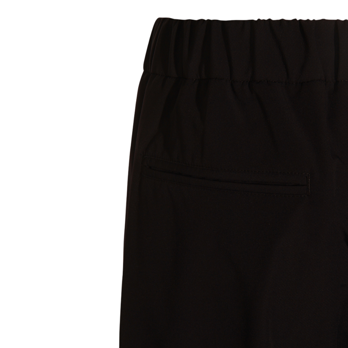 Herno Tapered Black Trousers with Drawstring Waist Zwart