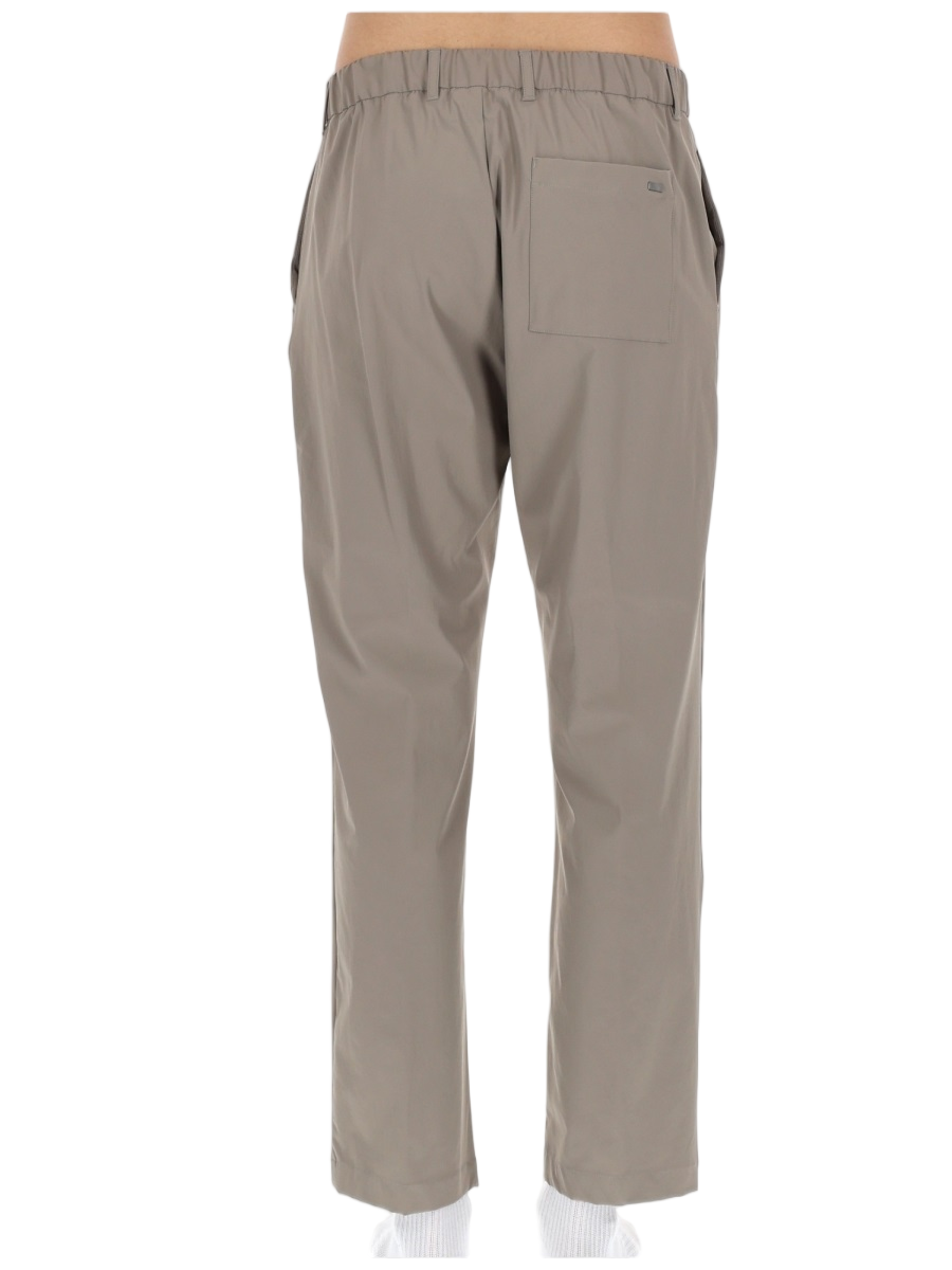 Herno Relaxed Fit Dove Trousers with Elastic Waist and Drawstring Grijs